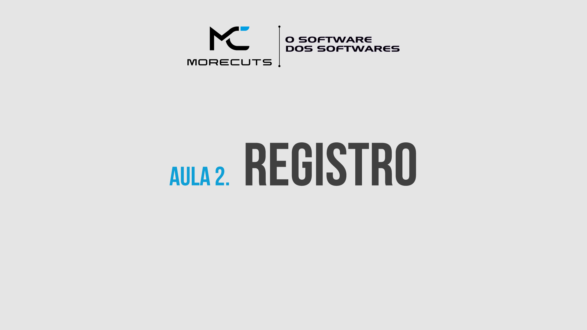 Aula 2 - Registrar e Cadastrar Licença